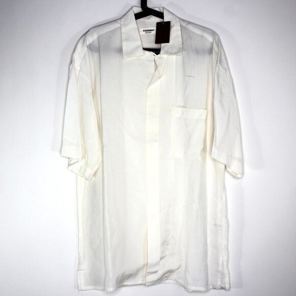 Equipment Mens Large Rayon Blend Camp Collar Flowy Button Up Shirt NEW G1411 - Picture 1 of 7